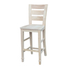 International Concepts Tuscany Bar Height Stool, 30" Seat Height, Unfinished S-293
